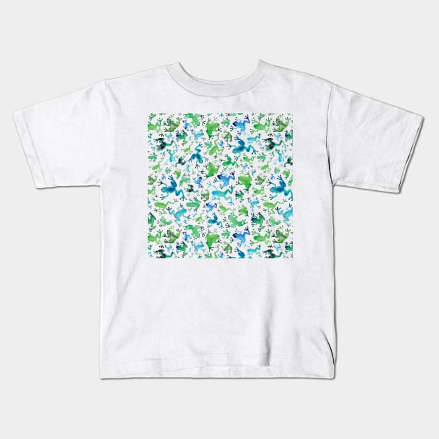 Tree frogs Kids T-Shirt by Elena_ONeill